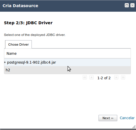 Escolhendo driver JDBC4