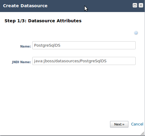 Criando e nomeando o Datasource