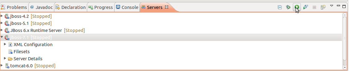 Ativando o servidor JBoss 7.1